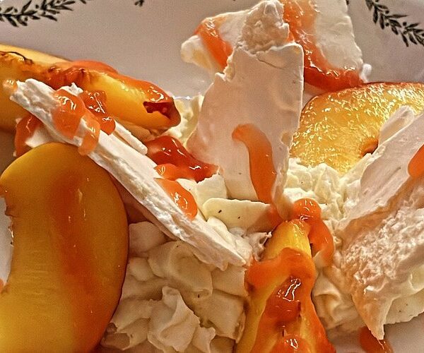 Pavlova aux nectarines